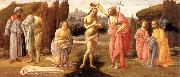 BARTOLOMEO DI GIOVANNI Predella: Baptism of Christ d painting